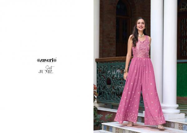 Zaveri Jump Suit Vol 4 georgette  New Stylist Wear Collection